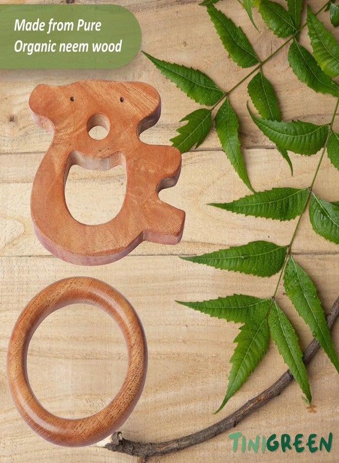 Tinigreen Natural and Chemical-Free Neem Wood Teethers for Baby (Pack of 2) - Image 3