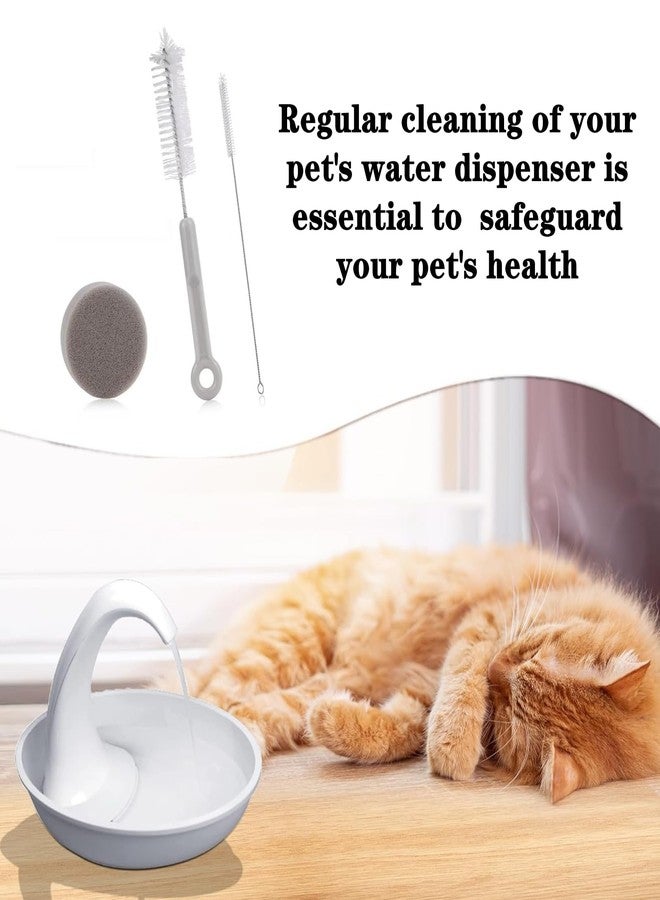 Nanchroadly 3 PCS Cat Water Fountain Cleaning Set Professional Cat Water Brush Pet Drinking Dispenser Cleaning Kit Cleaning Brushes Pet Fountain Cleaning Kit for Most Pet Water Dispensers(Brushes & Sponge) - Image 5