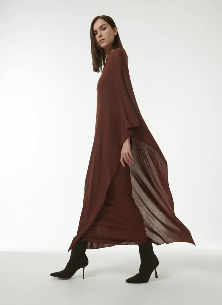 Leem Asymmetric Sleeve Knitted Dress