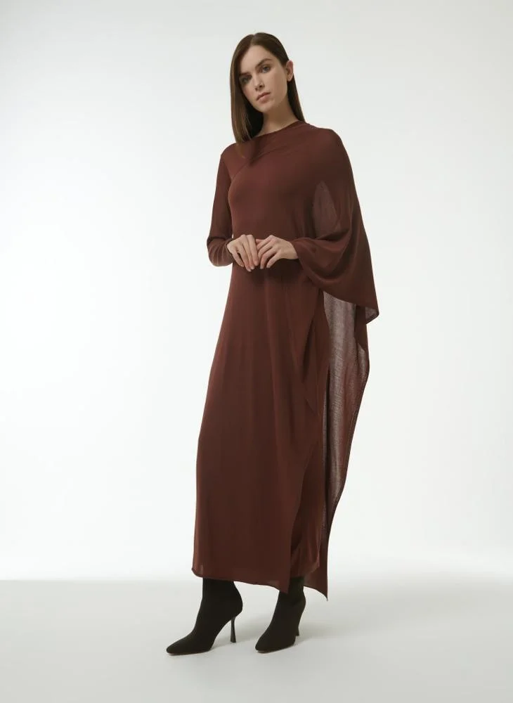 Leem Asymmetric Sleeve Knitted Dress