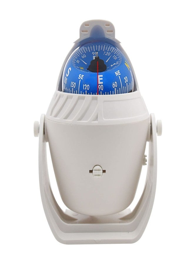 Geloo Boat Compass Flush Mount Compass, Marine Compass Dashboard with Light Pivoting, Dashboard Compass for Boat Car, Illuminated Dash Auto Compass Surface Mount (Blue) - Image 1