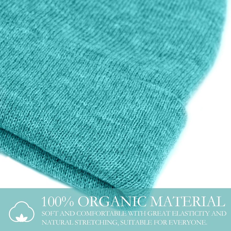 MENOLY 4 Pack Winter Beanies Stretch Knit Beanie Hat Cap for Girls Boys, 4 Color - Image 3