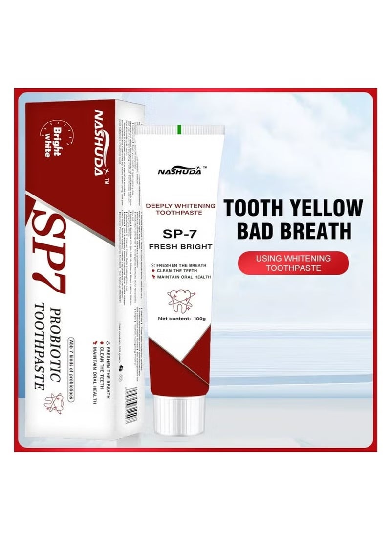 SP Teeth Whitening Toothpaste, SP-7 Color Correction Toothpaste, Purple Toothpaste, Teeth Whitening Fresh Breath, Toothpaste for Sensitive Teeth Staining... - Image 2