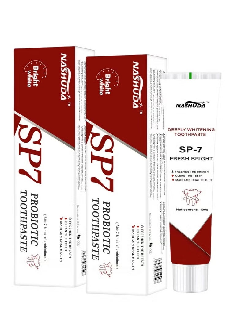 SP Teeth Whitening Toothpaste, SP-7 Color Correction Toothpaste, Purple Toothpaste, Teeth Whitening Fresh Breath, Toothpaste for Sensitive Teeth Staining... - Image 1