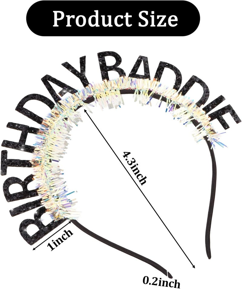 CIEHER Birthday Girl Headband Birthday Crown for Women Girls - Image 5