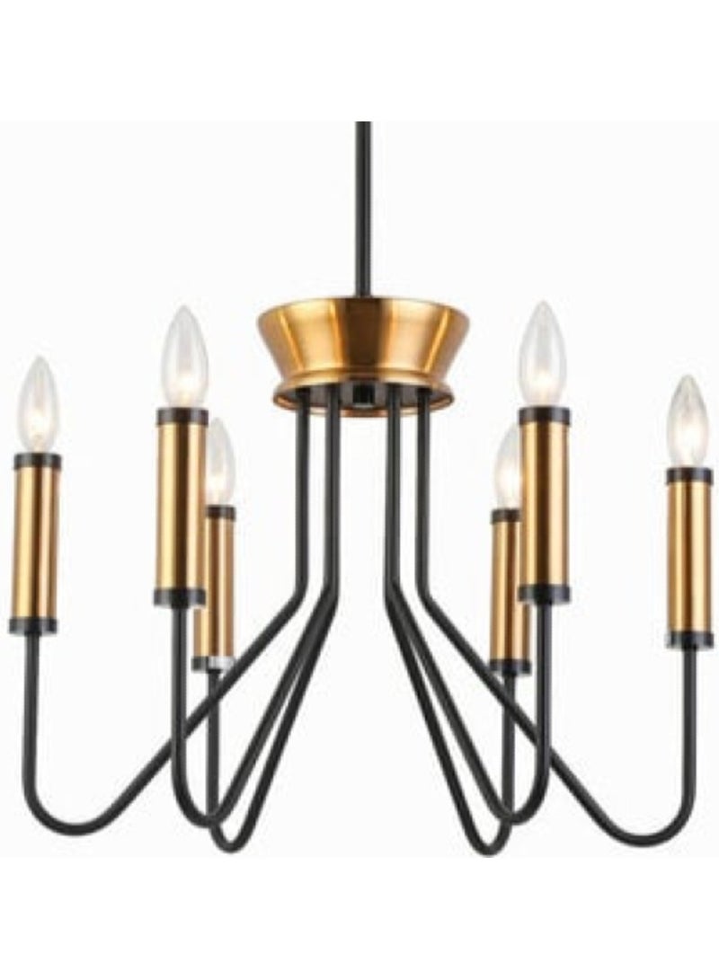 Classic Gold/Black 9 Bulb Candle Ceiling Chandeliers - Image 1