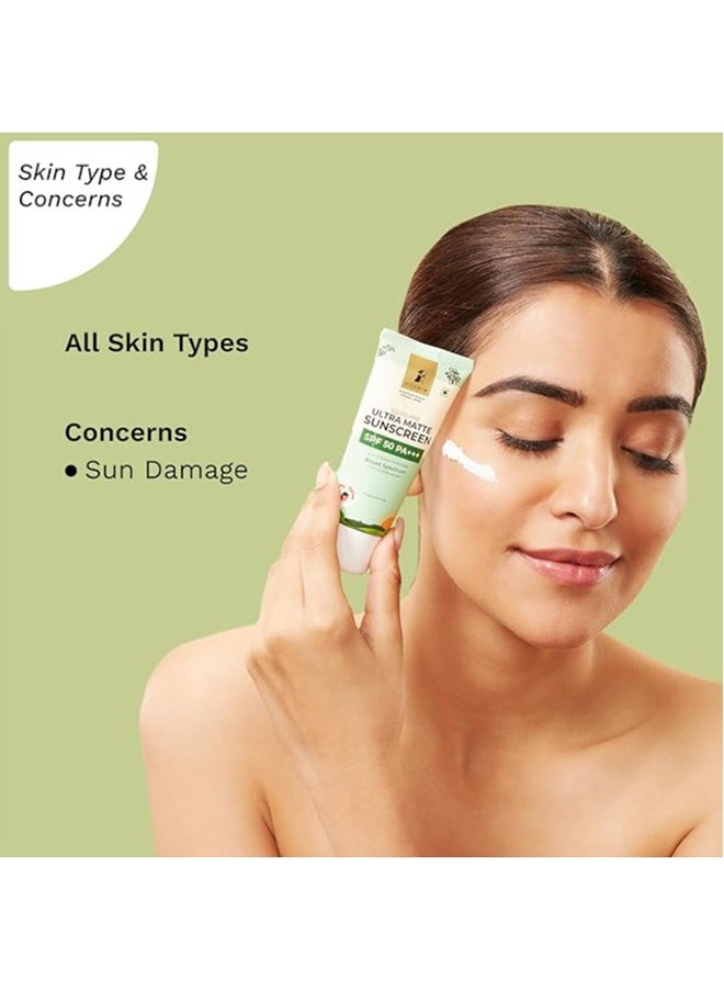 PILGRIM Squalane Ultra Matte Cream Sunscreen SPF 50 PA+++ 50 Grams  - Image 5