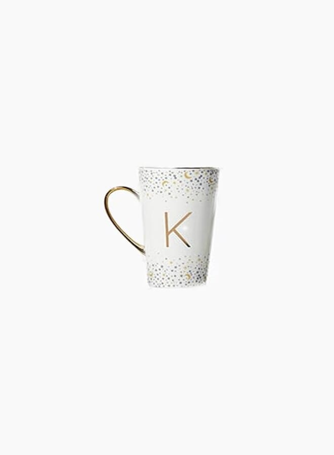 Matalan A-Z Confetti Mug, 14 cm x 8.5 cm Size, White - 6482518000118