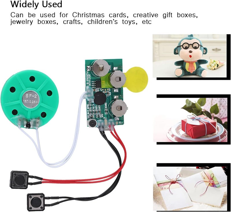 Eboxer 4 Minutes Re-recordable Voice Sound Chip - Recordable Voice Module for DIY Audio Greeting Cards - Image 3