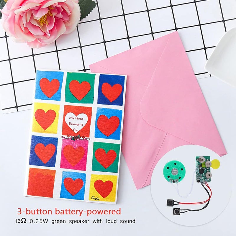 Eboxer 4 Minutes Re-recordable Voice Sound Chip - Recordable Voice Module for DIY Audio Greeting Cards - Image 4