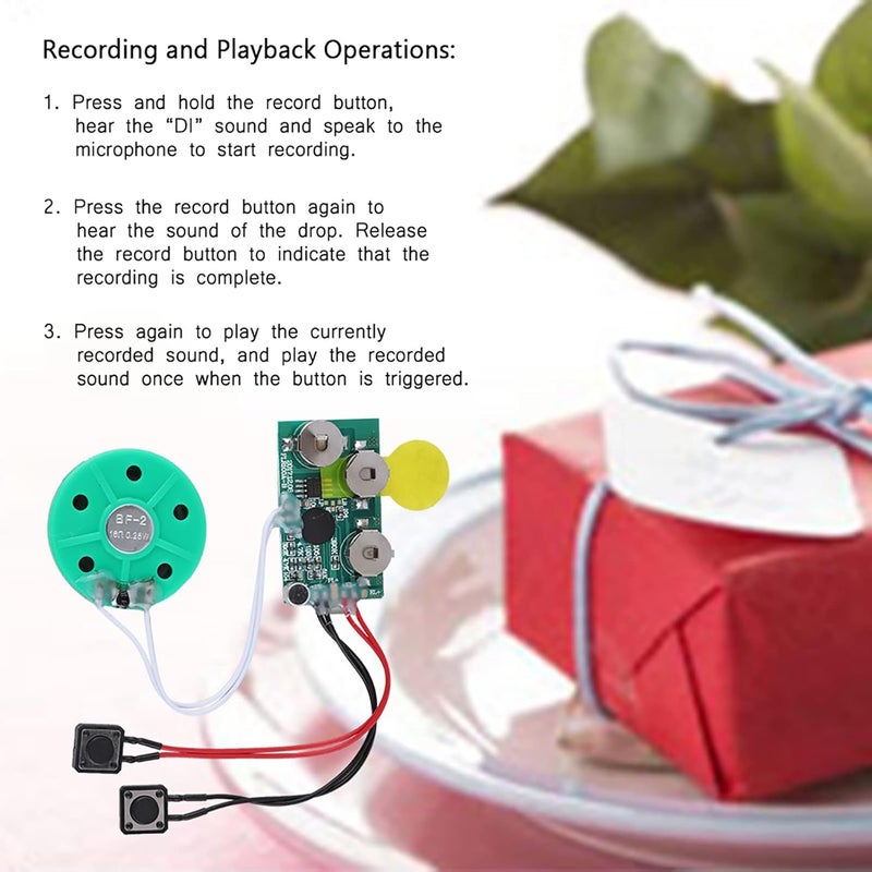 Eboxer 4 Minutes Re-recordable Voice Sound Chip - Recordable Voice Module for DIY Audio Greeting Cards - Image 2