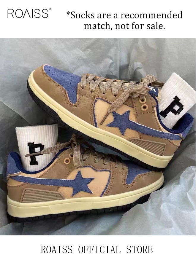 Men's National Trendy Style Niche Retro Meteor Sneakers Colorblock Sneakers