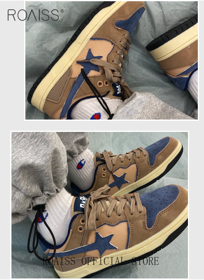 Men's National Trendy Style Niche Retro Meteor Sneakers Colorblock Sneakers