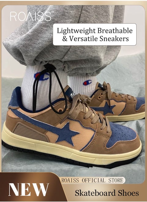 Men's National Trendy Style Niche Retro Meteor Sneakers Colorblock Sneakers