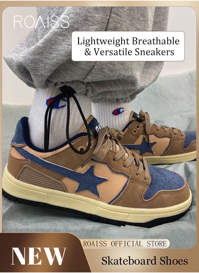 Men's National Trendy Style Niche Retro Meteor Sneakers Colorblock Sneakers
