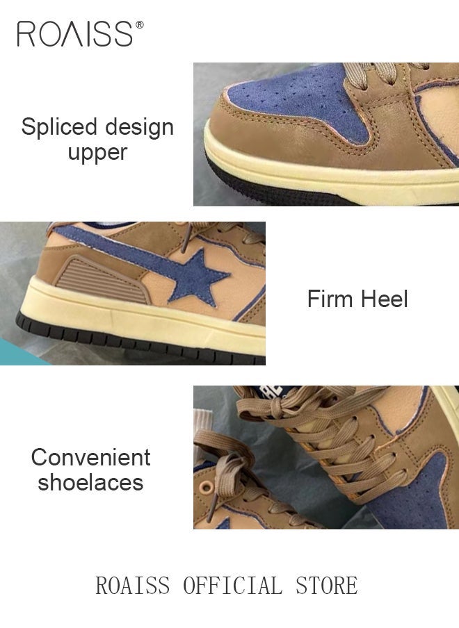 Men's National Trendy Style Niche Retro Meteor Sneakers Colorblock Sneakers
