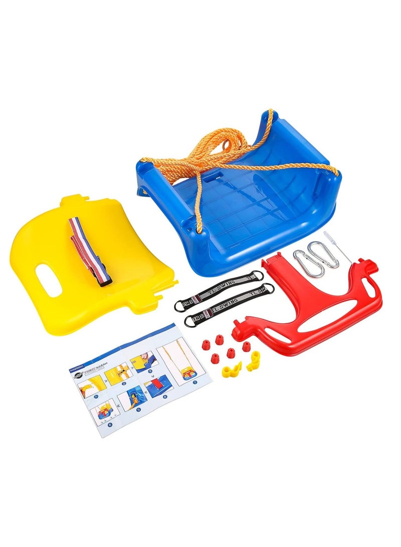 DubaiGallery Kids Swing Plastic Swings Seat Playing Swing Toy High Back Full Bucket Toddler Swing Seat Kids Outdoor Game Accessories for Children Kids Outside Swings - Image 4