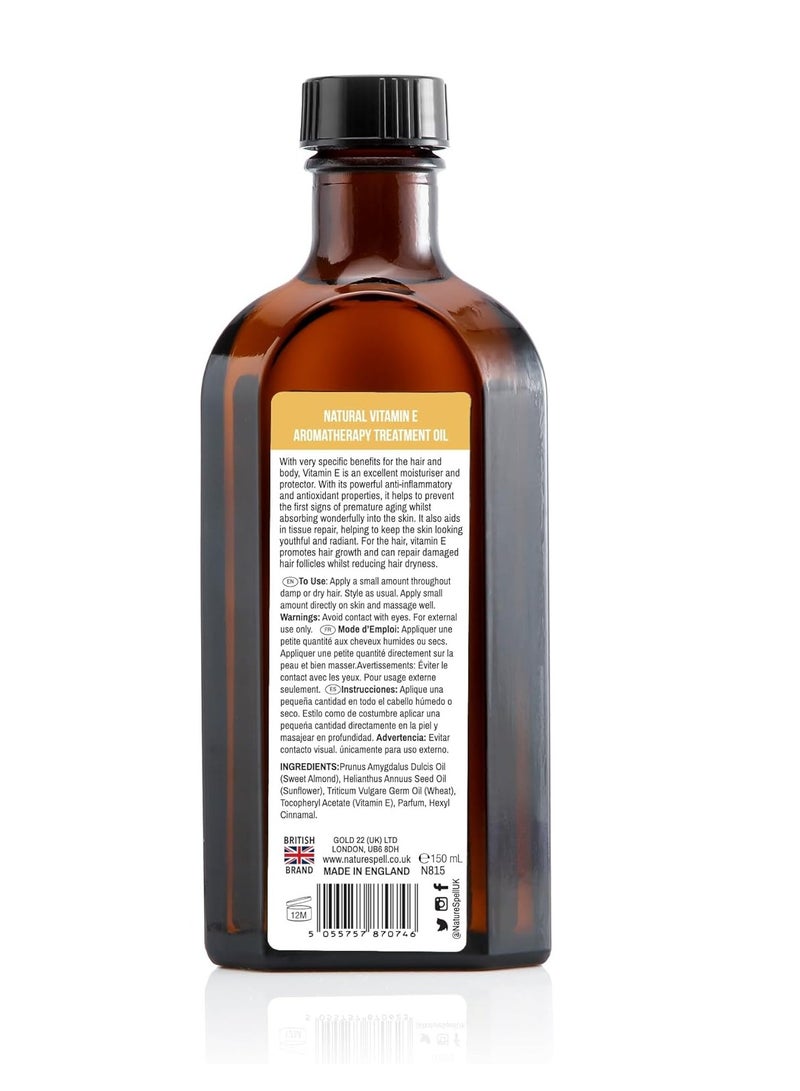 نايتشر سبيل زيت فيتامين E من Nature Spell للشعر والبشرة – 150 مل – علاج للجفاف والتلف وزيادة النعومة والصفاء - Image 5