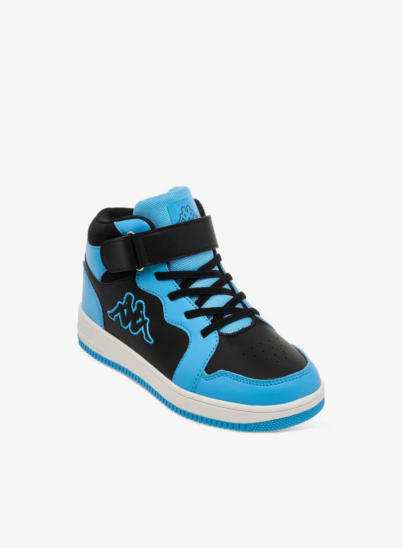 Kappa Boys' Colourblock Sneakers with Hook and Loop Closure