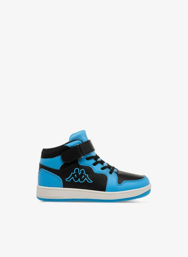 Kappa Boys' Colourblock Sneakers with Hook and Loop Closure