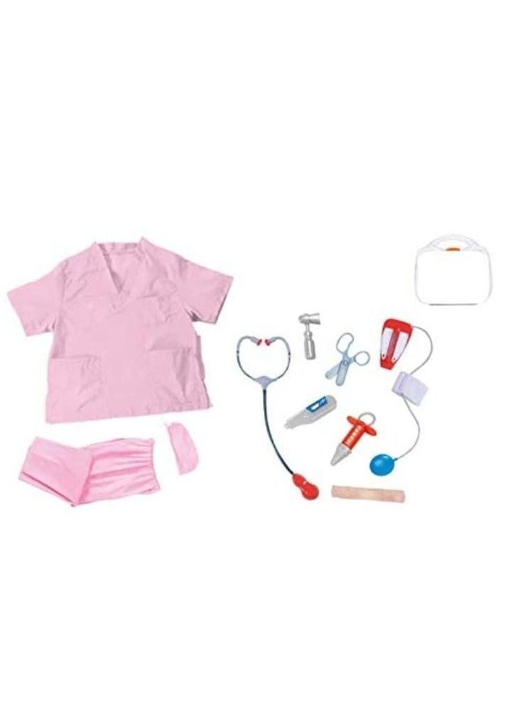 Generic - B&K Baby 9PCS Kids Nurse Costume for Kids Girls Role Play Set Dress Up Hospital Costumes Set (PINK) - Image 1