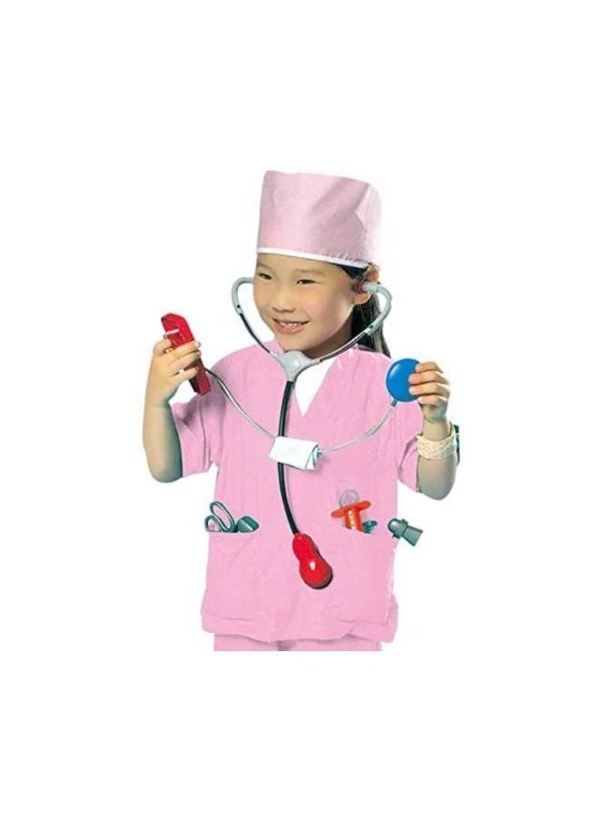 Generic - B&K Baby 9PCS Kids Nurse Costume for Kids Girls Role Play Set Dress Up Hospital Costumes Set (PINK) - Image 1