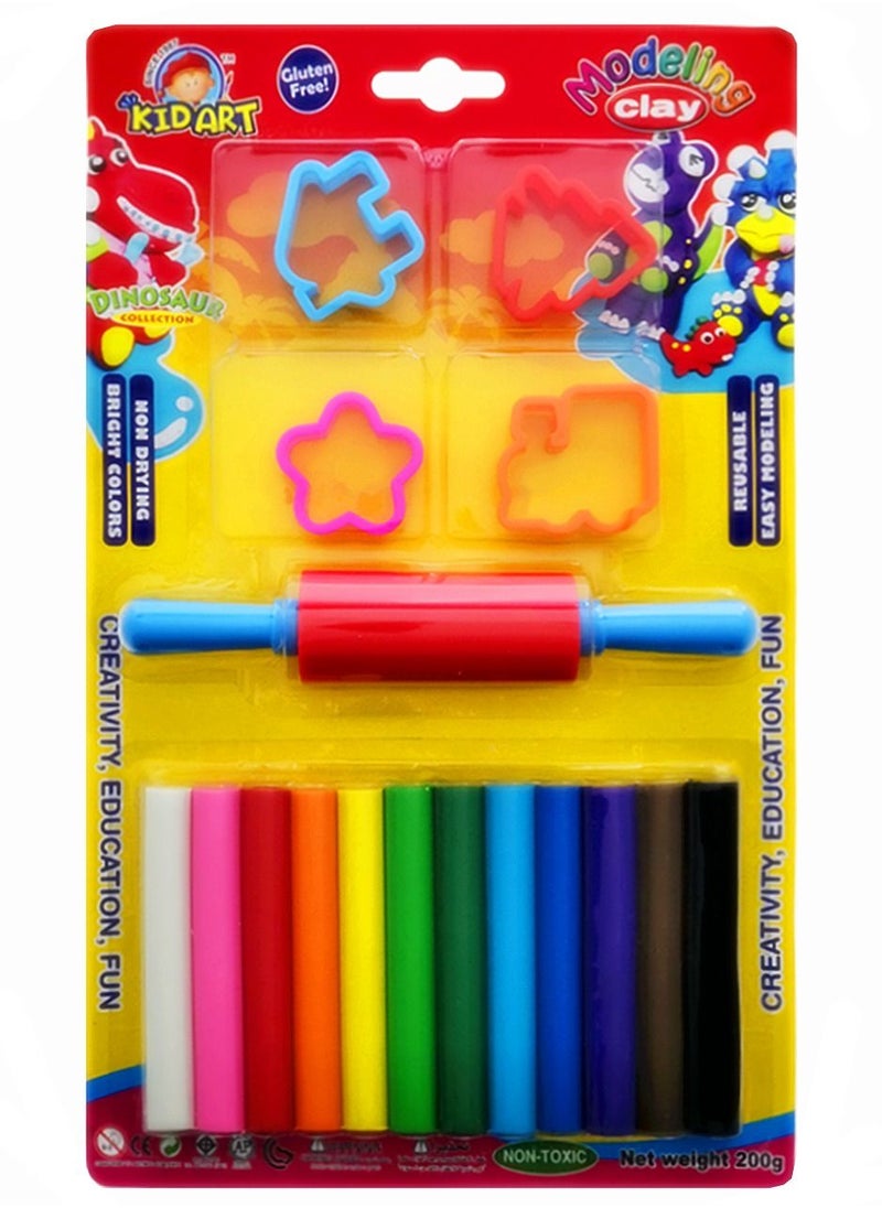17-piece Modeling Clay with Mode and Tool Set  29x18cm