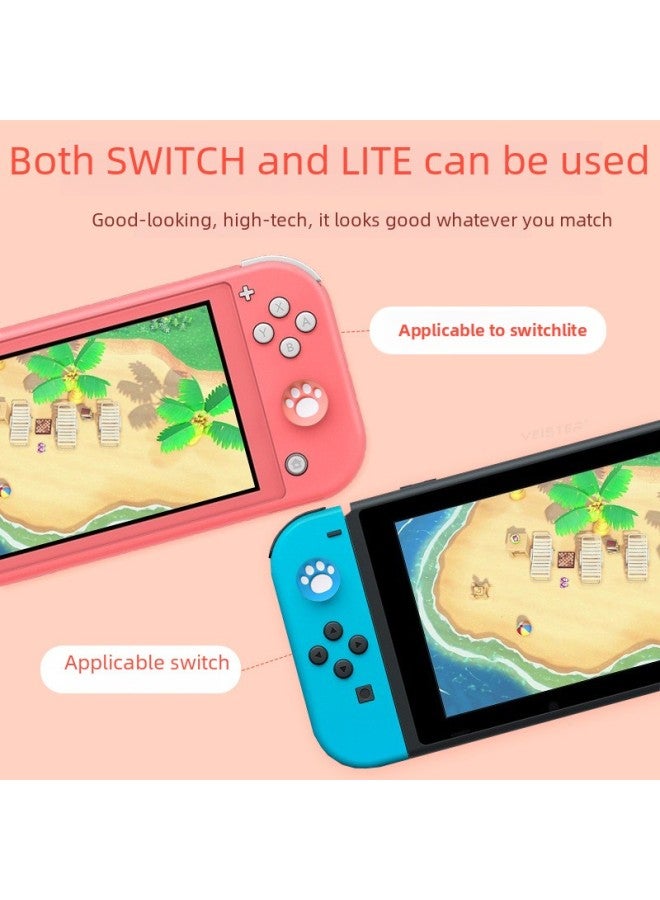 عام غطاء Joycon Rocker Cap Switch Cat Claw Cap بمقبض يسار ويمين، غطاء حماية من السيليكون لمخلب القطط Lite - لون المنتج: 1 مخلب أزرق على خلفية بيضاء - Image 4