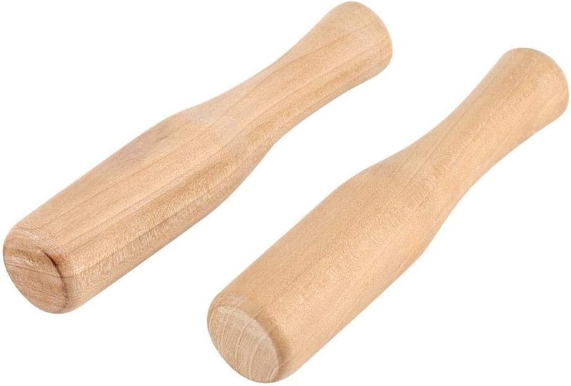 2 pcs Wooden Pestle Professional Artisan Hardwood Grinder Pestle Food Grinding Stick Spice Grinder Tool for Bartender and Home Use 14.2x14.2x3cm/5.6x5.6x1.2in - Image 1