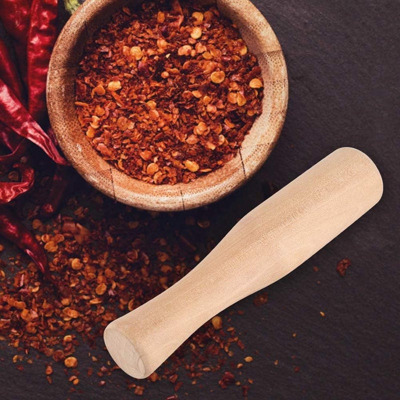 2 pcs Wooden Pestle Professional Artisan Hardwood Grinder Pestle Food Grinding Stick Spice Grinder Tool for Bartender and Home Use 14.2x14.2x3cm/5.6x5.6x1.2in - Image 4