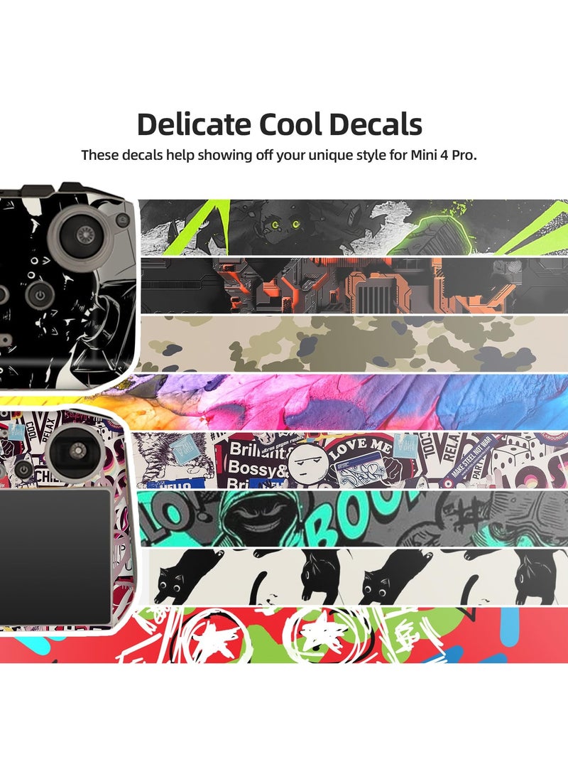 SYOSI - Skin Stickers for DJI Mini 4 Pro, Waterproof Decals for DJI Mini 4 Pro and RC 2 Controller, DIY Accessory Kit - Image 1