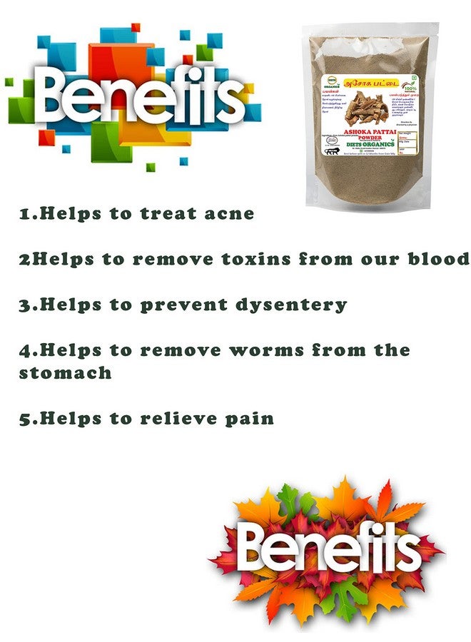 DIETS ORGANICS Ashoka Pattai Powder - 50 G/Ashoka Bark Powder -50Gms Pack Of 1  - Image 3