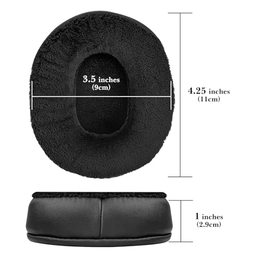 Linkidea Replacement Ear Pads for Audio-Technica M50X/ M50XBT2 /M40X/ M70X/ MSR7/ MSR7NC/ MSR7BK/ MSR7GM Ear Headphones, Headset Earpads (Extra Thick/Black) - Image 4