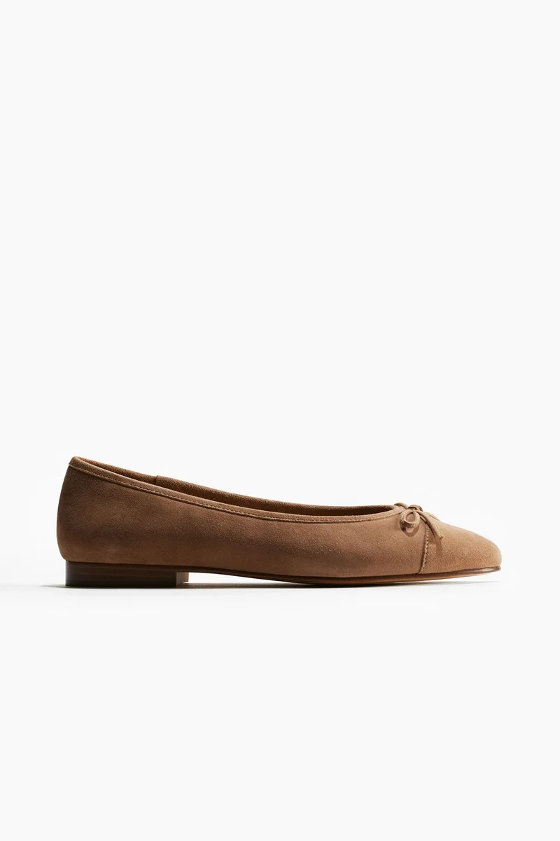 H&M Leather ballet pumps