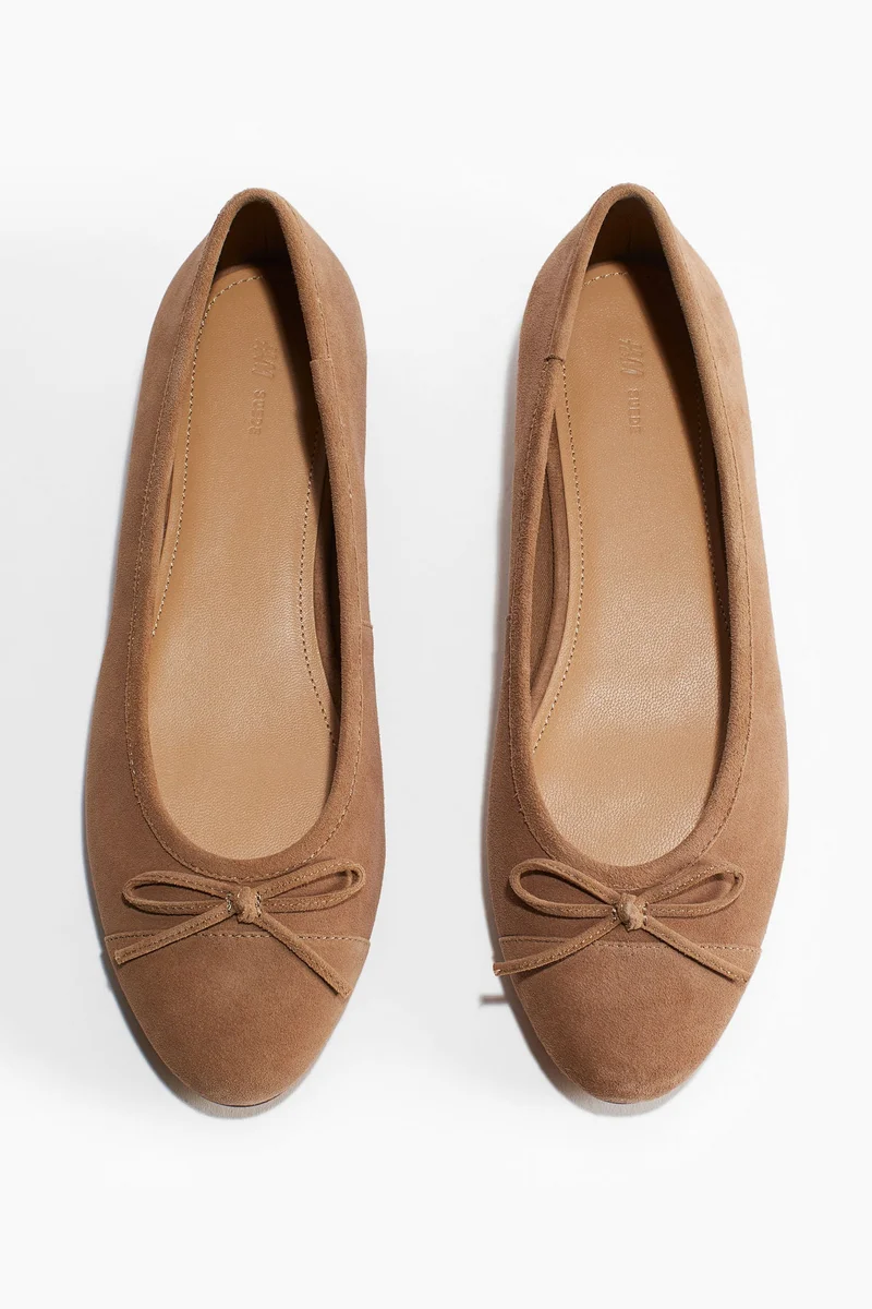 H&M Leather ballet pumps