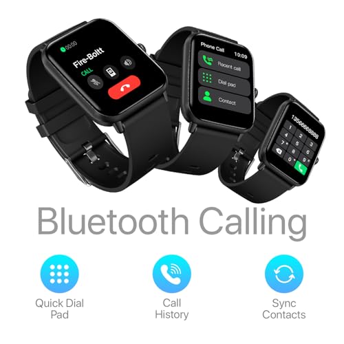 Fire-Boltt Ninja Call Pro Bluetooth Calling Smart Watch, 1.69″ HD Display,Dual Chip,AI Voice Assistant, 120+ Sports Modes, SpO2 & Heart Rate Monitor, Fitness Tracker Smartwatch for Men & Women - Black - Image 3