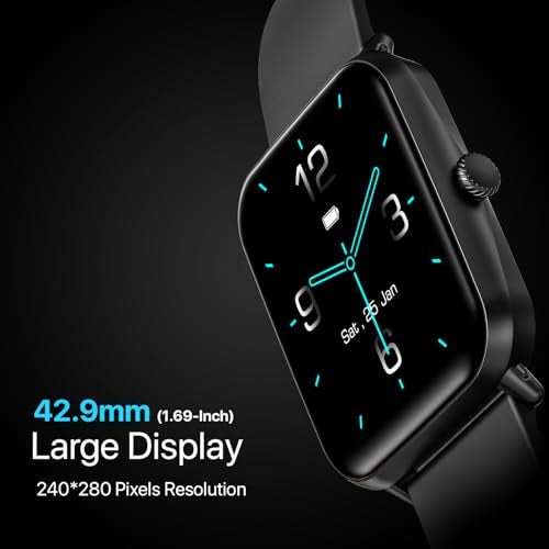 Fire-Boltt Ninja Call Pro Bluetooth Calling Smart Watch, 1.69″ HD Display,Dual Chip,AI Voice Assistant, 120+ Sports Modes, SpO2 & Heart Rate Monitor, Fitness Tracker Smartwatch for Men & Women - Black - Image 4