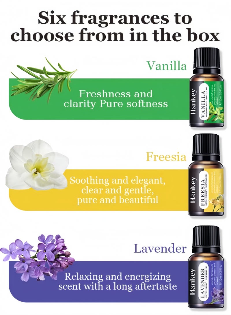 HANKEY Essential Oils 6 Blends Set, Perfect for Humidifiers and Diffusers, Aromatherapy Diffuser Oils Scents, Essential Oil Kit for Home Use, Essential Oil Pack with Various Scents  - Image 3