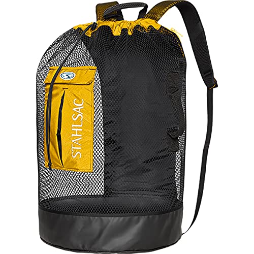 Stahlsac Bonaire Mesh Backpack Big 142L size ideal for dive gear dry pockets YELLOW - Image 1