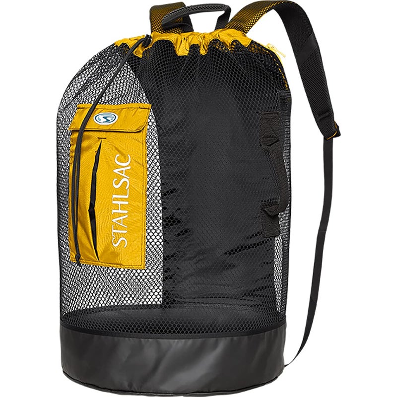 Stahlsac Bonaire Mesh Backpack Big 142L size ideal for dive gear dry pockets YELLOW - Image 2
