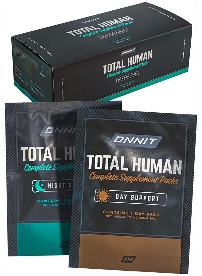 Onnit - Total Human Day and Night Vitamin Packs for Men and Women,Capsule, 30-Day Supply - Adult Multivitamin - Image 1