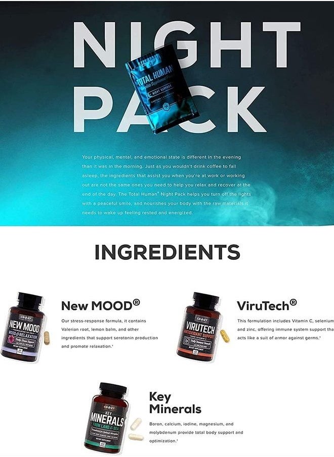 Onnit - Total Human Day and Night Vitamin Packs for Men and Women,Capsule, 30-Day Supply - Adult Multivitamin - Image 1