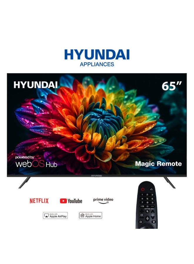 Hyundai Smart LED TV 65 inch UHD 4K webOS with Magic Remote Frameless - Image 1
