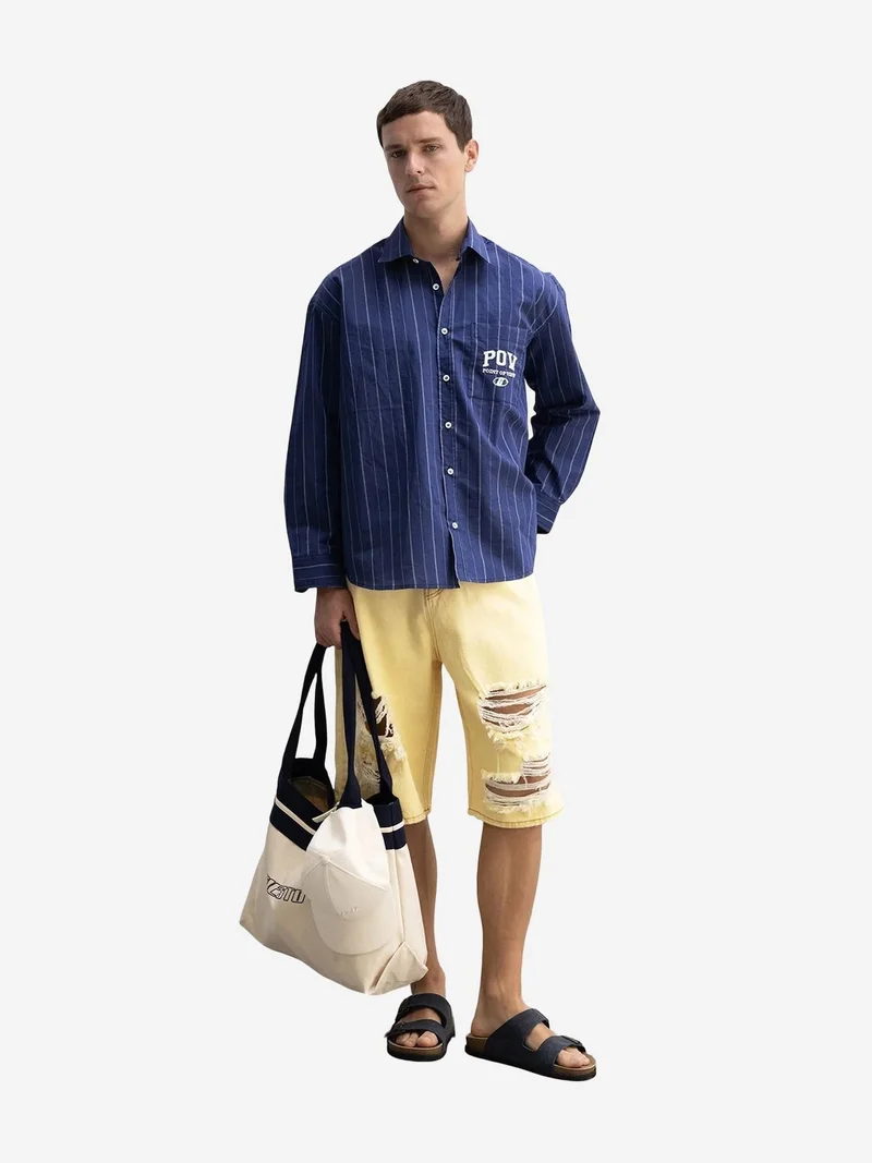 Giesto GIESTO Destroyed Denim Shorts