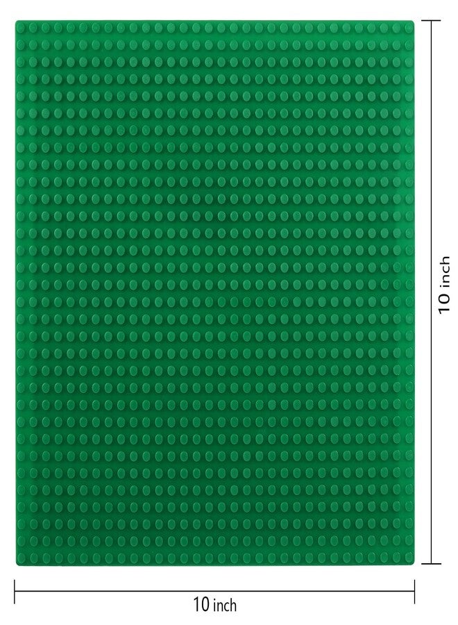 ZEAYEA 12 Pack Peel and Stick Baseplates, 10" x 10" Self Adhesive Building Base, Compatible with Most Standard Bricks, Building Brick Plates for Activity Tables, Green - Image 3