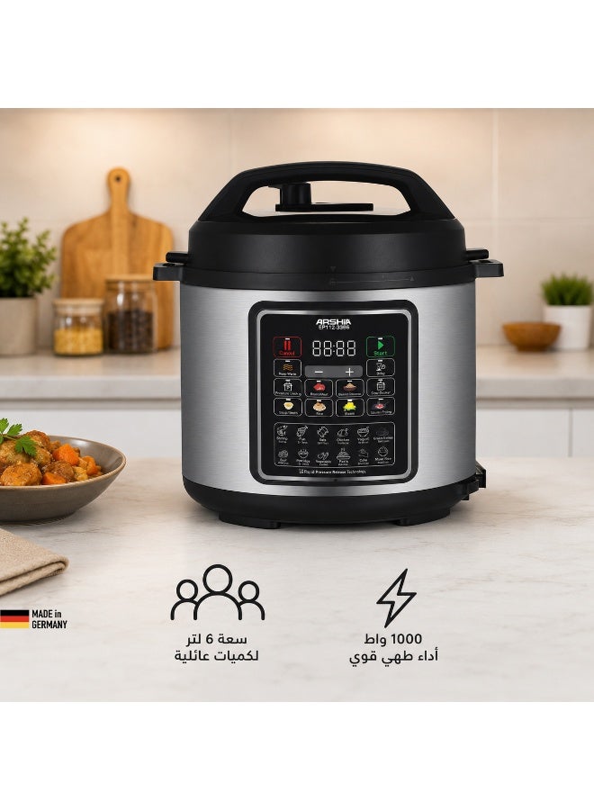 Arshia Digital Pressure Cooker 6L – Multi-Functional with LED Display - Image 4