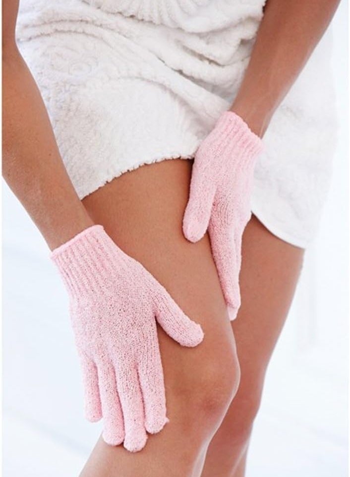 MJZ 4 Pairs Exfoliating Gloves Premium Body Scrub Wash Mitt for Shower,Spa,Massage and Body Scrubs, Korean Loofah for Peeling and Cleaning Dead Skin Spa Exfoliation Accessories For Men and Women - Image 2