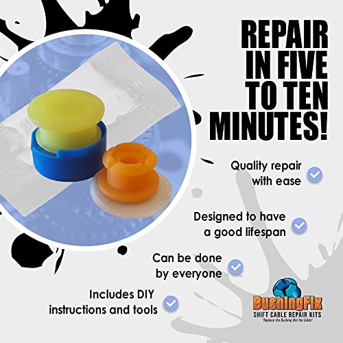 BushingFix.com BushingFix NA1Kit Manual Transmission Shift Cable Bushing Repair Kit, Shift Cable Bushing Repair Kit, Compatible with Fiat 500 Manual Transmission Non-Abarth or Turbo Models, Mini Coopers and Porsche - Image 3