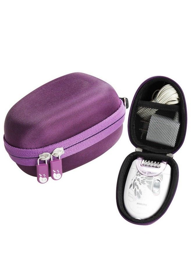 Hermitshell - Fits Philips HP6401 Satinelle Epilator Electric Shaver Travel EVA Hard Protective Case Carrying Pouch Cover Bag Purple by Hermitshell - Image 1
