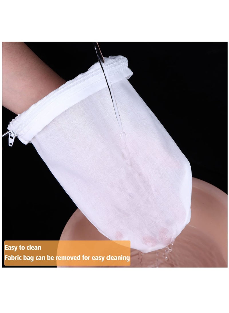 NIBEMINENT Ultra Fine Mesh Strainer Bags for Coffee Milk Butter Juices, and Fresh Cheese(5 Packs) - Image 3